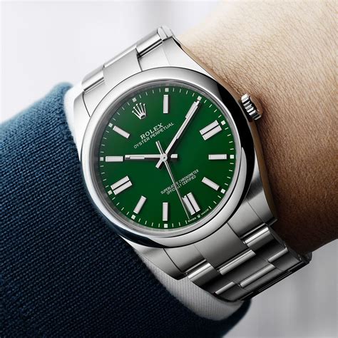 rolex perpetual oyster 41 green|oyster perpetual 41 mm oystersteel.